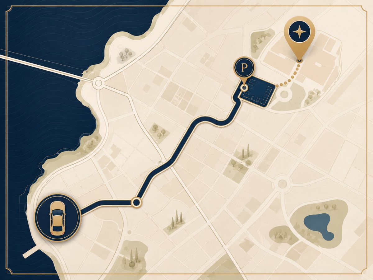お車でお越しの場合のルート図