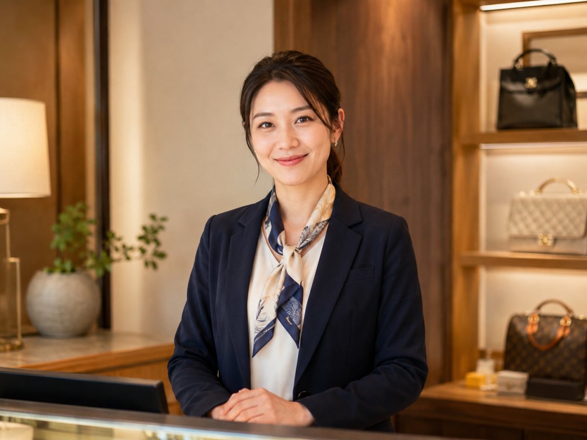 店頭でお客様をお迎えするスタッフ